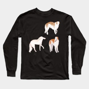 Cute borzoi pack Long Sleeve T-Shirt